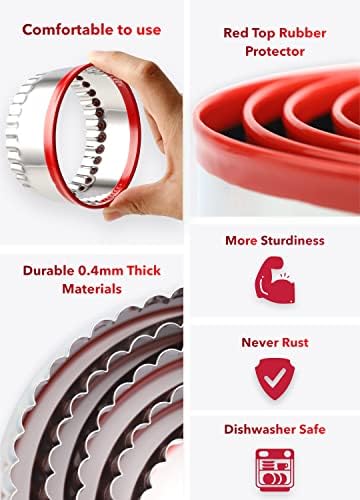 Fluted Round Cookie Cutters Set