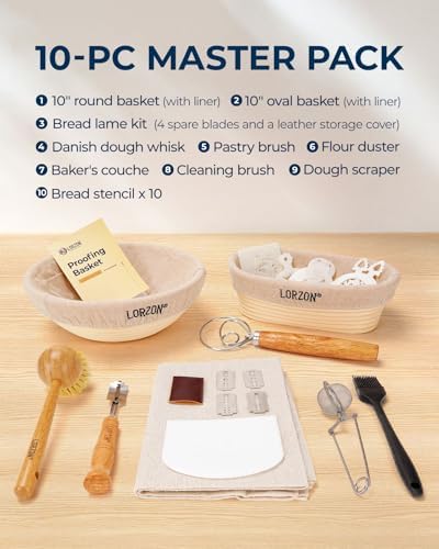 Pro-Grade Banneton Proofing Basket Set