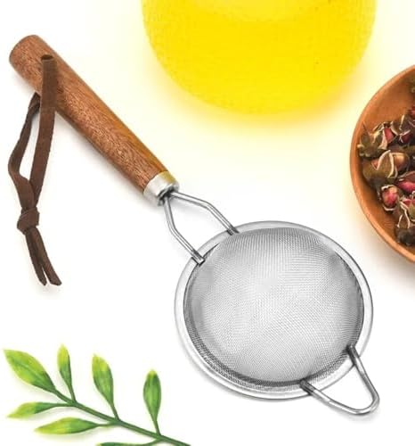 Stainless Steel Fine Mesh Strainer with Wooden Handle