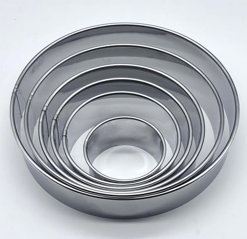 Doczen 6-Piece Round Cookie Cutter Set