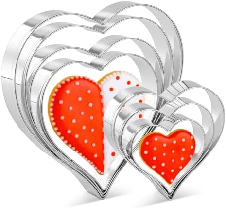 Heart Cookie Cutters Set 7pc - Valentines Day Easy Valentines Day Treats