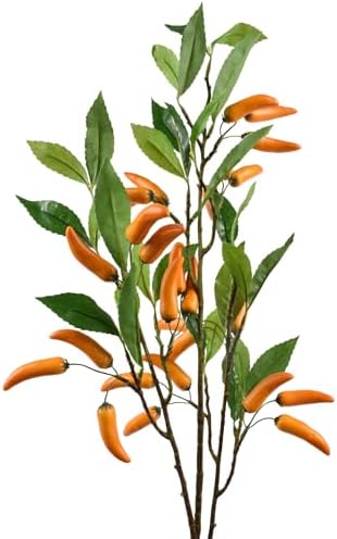 LUEYAO Small Artificial Chilli Pepper Stem for Home Decor