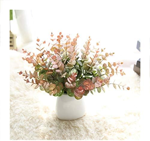Elegant Brown Artificial Eucalyptus Leaves for HomeWedding Decor