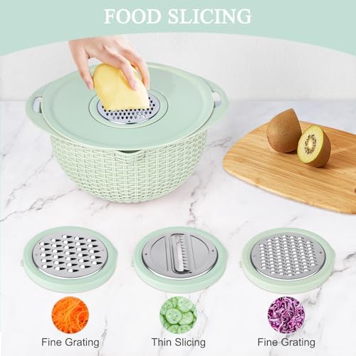 Stainless Steel 4-in-1 Colander Set with Mixing Bowl for Kitchen