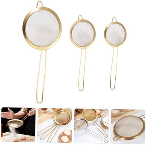 Stainless Steel 3-Piece Flour Sieve Set