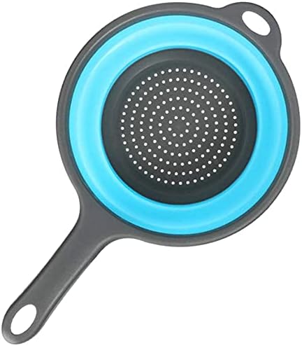 dDLuck Foldable Silicone Strainer Colander - Space-Saving Kitchen Tool