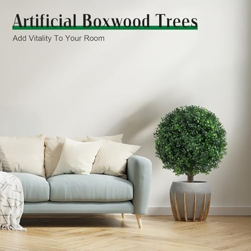 Realistic Boxwood Outdoor Plant Set