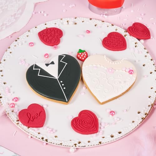 5-Piece Heart Cookie Cutter Set 1 to 4 Sizes