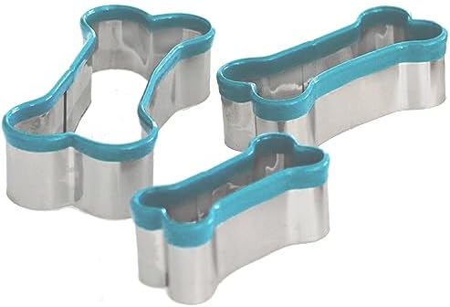 Simply Unleashed 3-Piece Dog Bone Cookie Cutter Set with PVC Coating