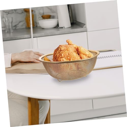 Premium Stainless Steel Deep Fryer Basket with Handle for Rice Straining