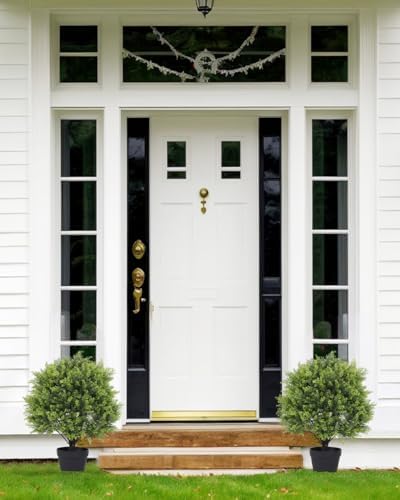 THE BLOOM TIMES 2 Ft Artificial Tree Topiary Outdoor Set