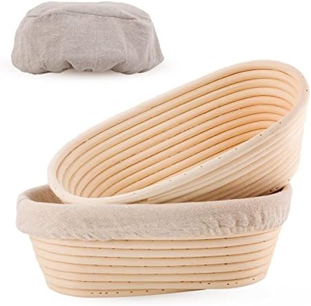 Joyyy Sourdough Bread Proofing Baskets Set of 2 10 Inch Oval