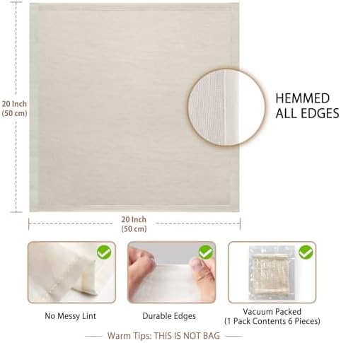 Olicity Cheese Cloths 6PCS Grade 100 Fine Mesh Cloth