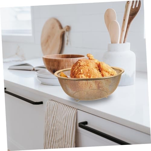 Stainless Steel Rice Strainer Basket with Double Handled Design