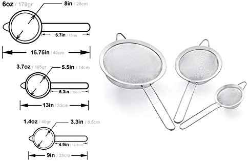 Sturdy Stainless Steel Strainer Set for Your Kitchen