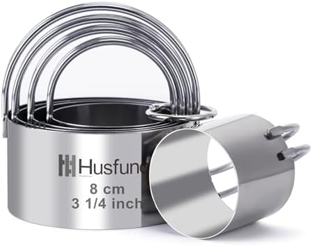 Husfunov Round Cookie Cutter Set with Handle