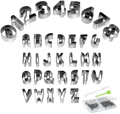 Alphabet Number_cookie Cutters Set with Safe stainless steel
