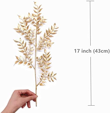 Elegant Golden Fake Leaves for Christmas Decor