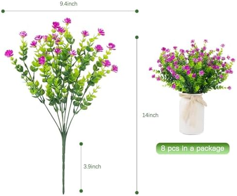 Fanceasily Outdoor Artificial flowers UV Resistant Boxwood Decor
