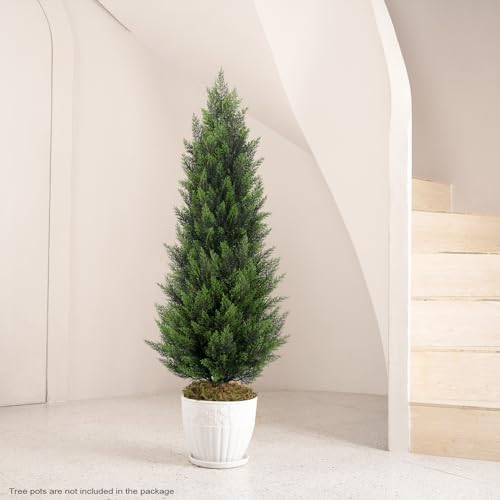4 Ft Realistic Cedar Christmas Tree Topiary
