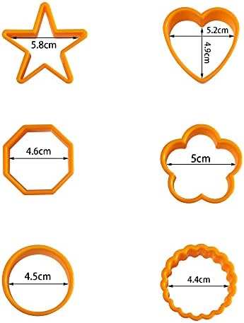 12pcs Color Plastic Cookie Cutters