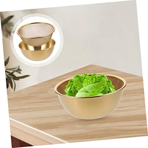 Effortless Vegetable Colander Stainless Steel Mesh Basket for Kitchen Use