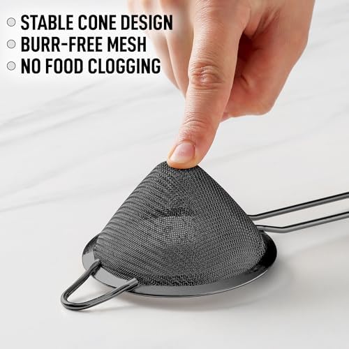 Zulay Kitchen Fine Mesh Strainer - Rust-Proof Professional Look 1