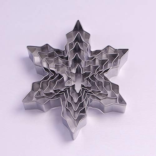 Winter Snowflake Cookie Cutter Set JoyfulCK2 stainless steel 5 Piece Set
