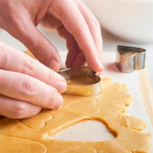 Heart Cookie Cutter Set - Love Luck Valentines Day Small Heart Shape Cookie Cutters