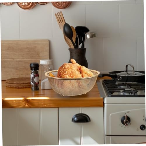 Stainless Steel Rice Strainer Basket with Double Handled Design