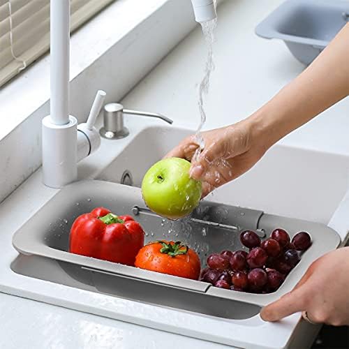 Collapsible Sink Candler Strainer Basket Extendable Plastic for Kitchen Use
