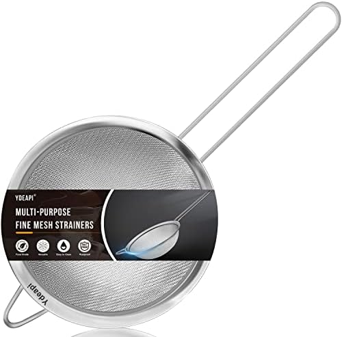 Sturdy 63 Stainless Steel Strainer with Handle for Kitchen Use
