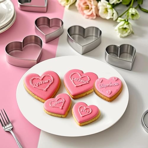 Sturdy Durable Heart Cookie Cutter Set for Valentines Day