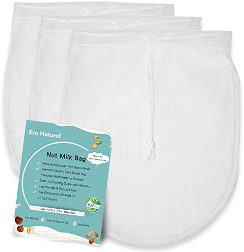 MatulNalra Reusable Nut Milk Bag 3-Pack