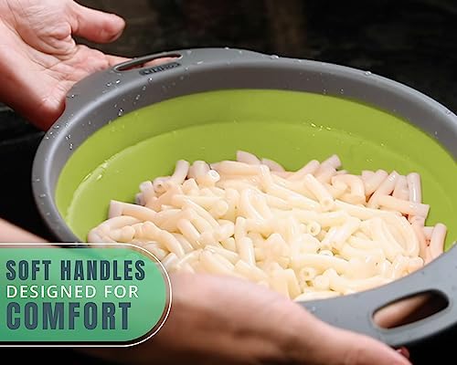 Collapsible Silicone Colanders by Comfify for Pasta Veggies