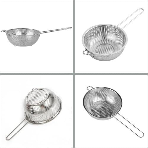 Stainless Steel Basin Colander with Handle - Pro Offers 5-Quart Kitchen Strainer