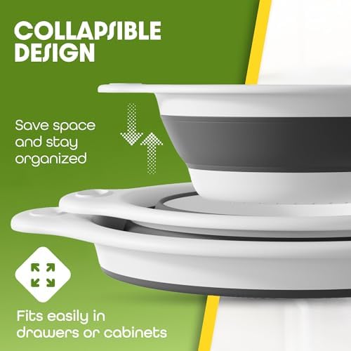 Collapsible Colander Set for Kitchen Use