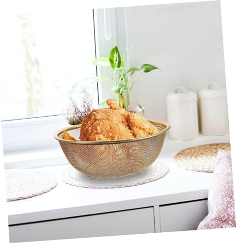 Premium Stainless Steel Deep Fryer Basket with Handle for Rice Straining