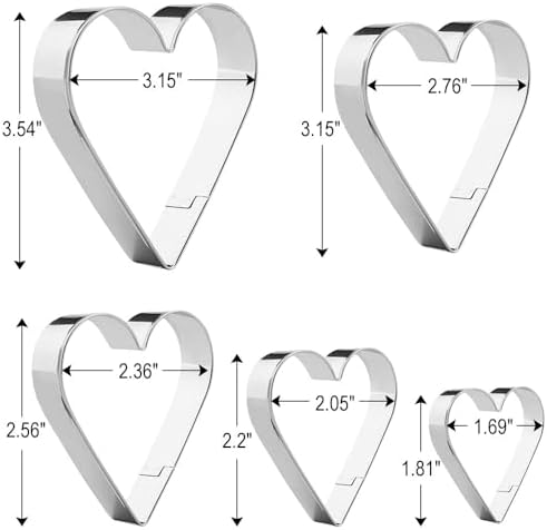 Heart Cookie Cutter Set Valentines Day