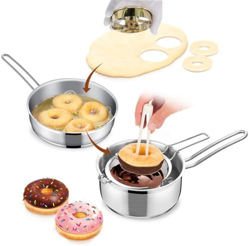 2Pack Stainless Steel Donut Cutters Professional Baking Tool