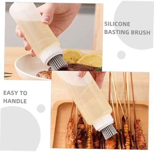 FELTECHELECTR Silicone Oil Brush Squeeze Bottle 175ml for Cooking Basting Baking