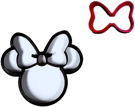 Minnie Mouse Her Bow Cookie Cutters Made in USA with 3D printing