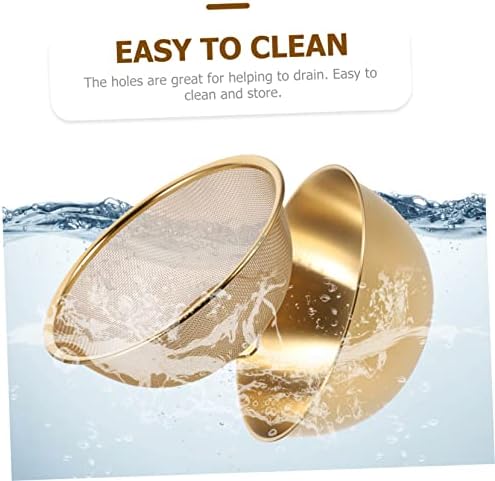 Stainless Steel Drain Basket for Kitchen Use Multipurpose Mesh Colander