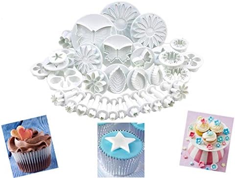 Aoshang 33 Piece Fondant Cookie Plunger Cutter SetPerfect for Baking Lovers