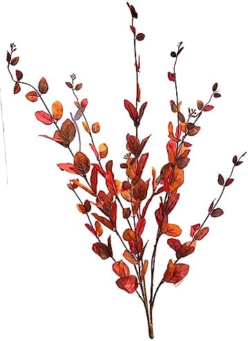 Vibrant Rustic Leaves Bush Set for Fall Decor