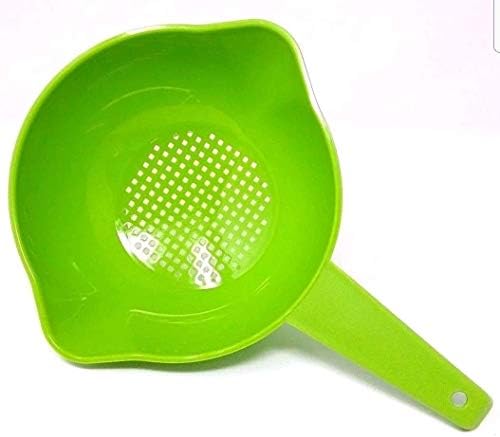 Tupperware Small 1 Quart Colander with Handle in Lime Green