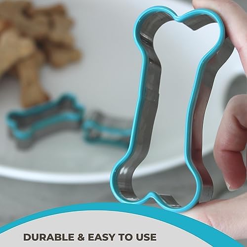 Simply Unleashed 3-Piece Dog Bone Cookie Cutter Set with PVC Coating