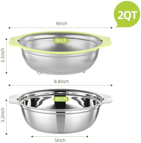 Effortless Cooking with AHIABOAT 2QT Colander Set