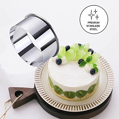 KSPOWWIN 5-Piece Round Cookie Cutters Set Stainless Steel Gradient Sizes