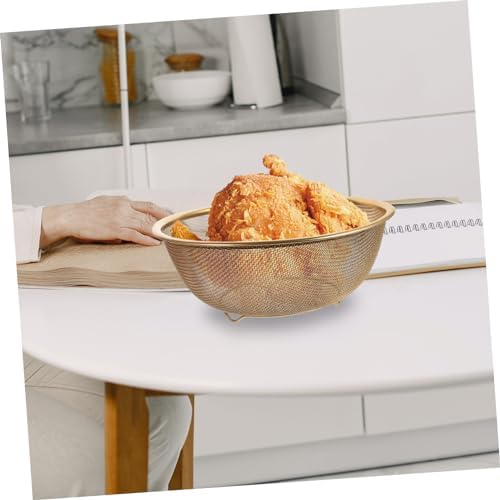 Stainless Steel Rice Strainer Basket with Double Handled Design